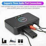 Adaptateur de musique sans fil bluetooth nfc, récepteur 2 rca 5. 0 a2dp 3. 5mm jack aux, transmetteur ... Adaptateur de musique sans fil bluetooth nfc, récepteur 2 rca 5. 0 a2dp 3. 5mm jack aux, transmetteur ...
