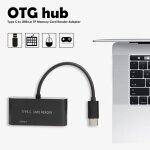 Adaptateur otg pour t�l�phone, usb 3. 1 usb - c type c vers usb 2. 0 hub tf, lecteur de cartes m�moire, ...