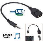 Adaptateur otg usb jack ajoutez une cl usb  votre autoradio !
