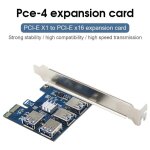 Adaptateur pci e � pci e, 1 tour 4, emplacement pci express 1x � 16x, usb 3. 0, carte sp�ciale, convertisseur ...