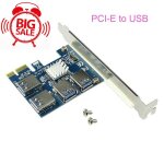 Adaptateur pci e vers usb 3. 0, 1 tour 4, emplacement pci express 1x vers usb, carte sp�ciale riser, ...
