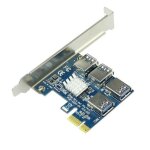 Adaptateur pci e x1 vers usb 3. 0, 4 ports, carte d'extension, multiplicateur pcie pour mineur Adaptateur pci e x1 vers usb 3. 0, 4 ports, carte d'extension, multiplicateur pcie pour mineur