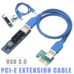 Adaptateur pci express, cordon extension super rapide, usb 3. 0, 1 pi�ce, cartes pci - e 1x riser pour ...