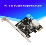 Adaptateur pci express usb 3. 0, 20 broches, carte d'extension, convertisseur, pcie x1, usb 3 0, 2 ports ...