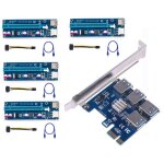 Adaptateur pcie 1x vers 4 pci express + ver006 c riser, usb 3. 0 vers pci - e 1x vers 16x, câble d'extension ... Adaptateur pcie 1x vers 4 pci express + ver006 c riser, usb 3. 0 vers pci - e 1x vers 16x, câble d'extension ...