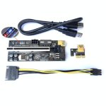 Adaptateur pcie riser 009 express 1x 4x 8x 16x, extension pci e usb riser 009s gpu double 6 broches, ...