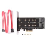 Adaptateur pcie vers dual m. 2, carte de remplacement pour disque dur m2 nvme ssd pcie x4, carte de conversion ...