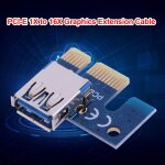 Adaptateur pcie x1 universel pci e 1x vers usb 3. 0 femelle pour pci express riser, carte graphique de ...