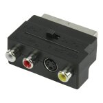 Adaptateur pritel commutable peritel mle - s - vido femelle + 3x rca femelle noir