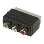 Adaptateur p�ritel peritel m�le - 3x rca output femelle noir
