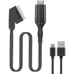 Adaptateur pritel vers hdmi 1080p convertisseur avec cble, entre pritel, sortie vido et audio pour ...