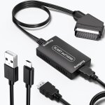 Adaptateur pritel vers hdmi avec cbles, full hd 720p / 1080p convertisseur pritel vers hdmi, convertisseur ...