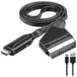 Adaptateur peritel vers hdmi avec cbles pritel et hdmi, 1080p convertisseur cable peritel hdmi compatible ...