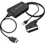 Adaptateur pritel vers hdmi, convertisseur scart hdmi compatible 720p / 1080@60hz pour hdtv dvd blu ...