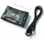 Adaptateur p�ritel vers hdmi - lecheo - convertisseur vid�o audio - 1080p - noir - plug and play