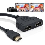 Adaptateur de port numrique  analogique, 1080p, 1 entre mle  2 sorties femelles, compatible hdmi, ...