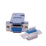 Adaptateur de port vga parall�le db15, 15 trous, broches 3 rang�es, prise femelle m�le, connecteur soud� ...