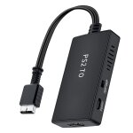 Adaptateur portable 1080p compatible ps2 vers hdmi, fournit un traitement avanc du signal, restaure ...