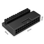 Adaptateur de prise d'alimentation atx 24 broches  90 degrs, carte mre argb, cble d'alimentation ...