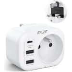 Adaptateur prise anglaise franaise, avec 2 ports usb et 1 port usb - c adapt  angleterre, irlande, ...