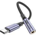 Adaptateur de prise de casque a 3, 5mm, adaptateur ecouteur usb c jack 3. 5mm en nylon, adaptateur jack ...