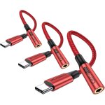 Adaptateur de prise de casque a 3, 5mm, adaptateur ecouteur usb c jack 3. 5mm en nylon, adaptateur jack ...