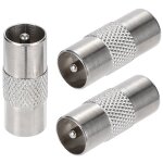 Adaptateur de prise coaxiale tv vers prise coaxiale tv, connecteur de coupleur d'antenne cylindrique ...