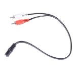 Adaptateur de prise femelle stéréo a 2 prises rca mâles, câble audio en y, câble de haut - parleur d'ordinateu ... Adaptateur de prise femelle stéréo a 2 prises rca mâles, câble audio en y, câble de haut - parleur d'ordinateu ...