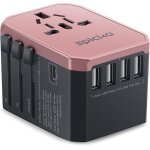 Adaptateur prise universelle, adaptateur voyage 28w, prise universelle voyage avec 1 - usb - c, 4 - usb ... Adaptateur prise universelle, adaptateur voyage 28w, prise universelle voyage avec 1 - usb - c, 4 - usb ...