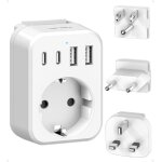 Adaptateur prise universelle, adaptateur de voyage vers usa / uk / europe, adaptateur type b / g / c ...