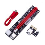 Adaptateur prolongateur de carte de transfert, convertisseur pci - e 1x � 16x 6pin, c�ble usb 3. 0, pce164p ...