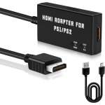 Adaptateur ps1 / ps2 vers hdmi avec sortie s - video, convertisseur hd 480p / 720p, prend en charge les ...