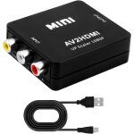 Adaptateur rca vers hdmi compatible avec 1080p 60 hz, c�ble usb - c pour wii / ps2 / ps3 / pc / xbox ...