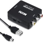 Adaptateur rca vers hdmi, convertisseur av vers hdmi, 1080p h dmi vers rca avec câble de charge usb pour ... Adaptateur rca vers hdmi, convertisseur av vers hdmi, 1080p h dmi vers rca avec câble de charge usb pour ...