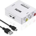 Adaptateur rca vers hdmi, mini av cvbs vers hdmi vido audio convertisseurs av vers hdmi adaptateur support ...
