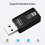 Adaptateur r�cepteur wifi usb 1200 / 5 ghz, 2. 4 mbps, double bande, carte r�seau sans fil, dongle, haute ...