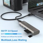 Adaptateur de r�partiteur 6 en 1, station d'accueil usb type c, station de bureau, carte tf, cl�s usb, ...