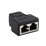 Adaptateur de r�partiteur de c�ble r�seau ethernet rj45 femelle, prise � double ports, prolongateur de ...