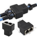 Adaptateur de rpartiteur de cble rj45 femelle ethernet 1  2 voies, connecteur pour ordinateur portable, ...