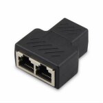 Adaptateur répartiteur rj45 1 à 2, double port femelle cat5 / cat 6 lan, prise ethernet, connexions réseau ... Adaptateur répartiteur rj45 1 à 2, double port femelle cat5 / cat 6 lan, prise ethernet, connexions réseau ...
