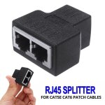 Adaptateur de rpartiteur rj45 1  2 voies, cble ethernet, connecteur  double port femelle, fil rseau, ...