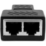 Adaptateur de r�partiteur rj45, c�ble ethernet rj45 cat5 6 port lan 1 � 2 fa�ons femelle splitter adaptateur ...