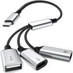Adaptateur répartiteur usb c en y, câble usb - c mâle vers 2 ports usb - c femelles & 1 port usb - a ... Adaptateur répartiteur usb c en y, câble usb - c mâle vers 2 ports usb - c femelles & 1 port usb - a ...
