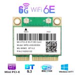 Adaptateur rseau de carte sans fil wifi 6 / 5 / 4 bluetooth mini pci - e pour ordinateur portable win ...