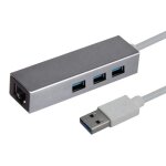 Adaptateur de r�seau ethernet gigabit hub usb3. 1 + hub 3 ports usb 3. 0 vers rj45 10 / 100 / 1000m, ...