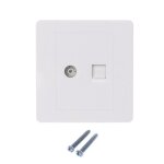 Adaptateur de r�seau rj45 + antenne tv, montage mural coaxial, double prise murale, panneau de sortie ...