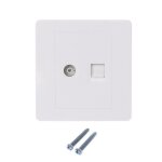 Adaptateur de r�seau rj45 + antenne tv, montage mural coaxial, double prise murale, panneau de sortie ...