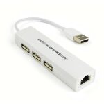 Adaptateur de r�seau usb vers rj45 lan, c�ble ethernet, hub 3 ports 2 en 1, win7 8 xp nipseyteko