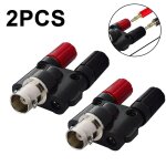 Adaptateur rf coaxial bnc femelle 54 x 30 mm, 2 pi�ces, alliage plastique de haute qualit�