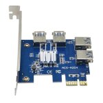 Adaptateur riser 4 ports 009s 1 a 4 usb 3. 0 pci - e x1 a pci - e x16 carte d'extension graphique avec ...